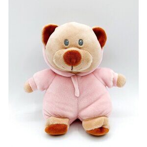 Ty Pluffies Baby Pink Bear 2022 Plush 7" in Pink Outfit